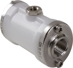 AKO Armaturen Lucht bediende slangafsluiter VM, binnendraad (ANSI / ASME) POM (wit)/Natuurlijk rubber (food) DN 15, VMP015.02LSK.50N.71