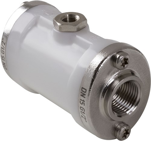 AKO Armaturen Air operated pinch valve VM, Internal thread (ANSI / ASME) POM (white)/Butyl DN 15, VMP015.09XK.50N.71