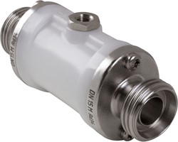 AKO Armaturen Air operated pinch valve VM, Threaded spigot (DIN) POM (white)/Nitrile (food, pale) DN 15, VMP015.07LWK.50M.71