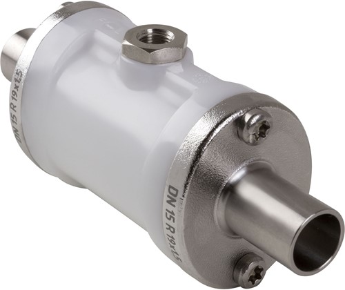 AKO Armaturen Air operated pinch valve VM, Weld-on ends (DIN) POM (white)/Hypalon DN 15, VMP015.08XK.50R.71