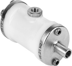 AKO Armaturen Pneumatisches Quetschventil VM, Anschweienden (ASTM) POM (Weiss)/Hypalon DN 15, VMP015.08XK.50RA.71