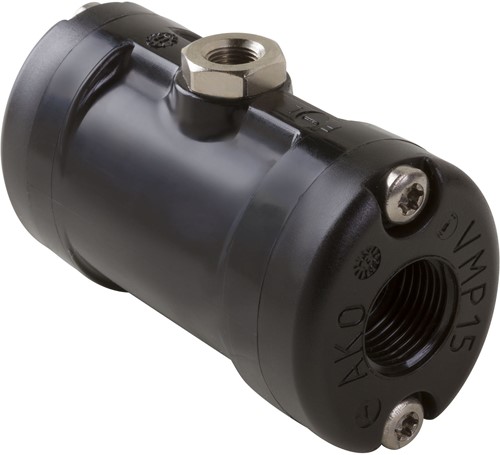 AKO Armaturen Air operated pinch valve VM, Internal thread (ANSI / ASME) POM (black)/Natural rubber DN 15, VMP015.03XK.72/NPT