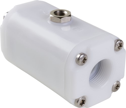 AKO Armaturen Lucht bediende slangafsluiter VM, binnendraad (ANSI / ASME) POM (wit)/Hypalon DN 20, VMP020.08XK.71/NPT