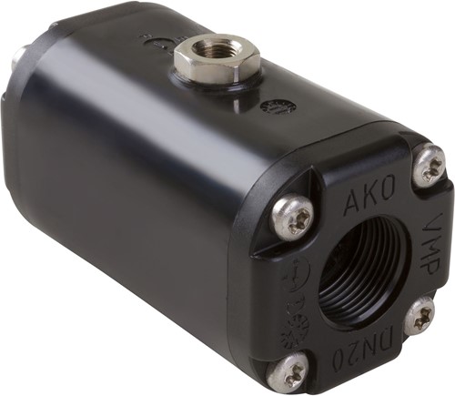 AKO Armaturen Air operated pinch valve VM, Internal thread (DIN) POM (black)/Nitrile (food) DN 20, VMP020.07LSK.72