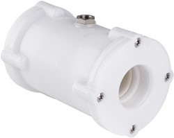 AKO Armaturen Pneumatisches Quetschventil VM, Innengewinde (ANSI / ASME) POM (Weiss)/Nitrile (lebensmittel, bleich) DN 32, VMP032.07LW.71/NPT