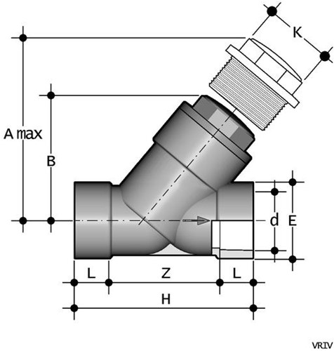 FIP Rückschlagventil PP-H - FPM - VRUIM / VRIM-2