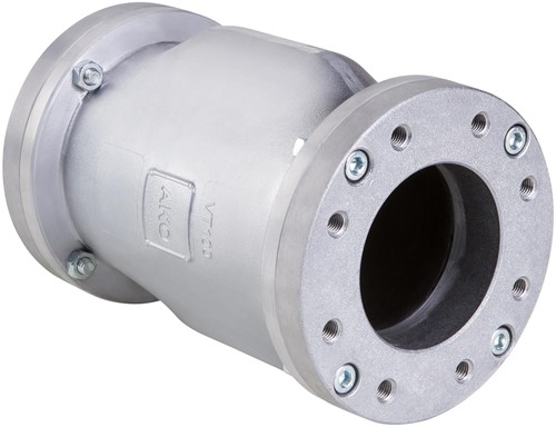 AKO Armaturen Air operated pinch valve VT, Semi-silo trailer flange (DIN) Aluminium/Natural rubber (high temp.) DN 100, VT100.03H.33.30