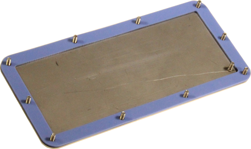 Pneumapole blindplaat size 10 8-voudig staand , RVS304, 2mm, Blindplaat size10, 8-voudig Ebora