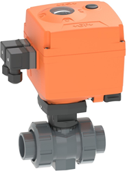 Georg Fischer 199127007, Kogelkraan 127 PVC-U/EPDM d50DN40, Lijmmof Spanning: 100-230V