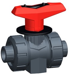 Georg Fischer Doseerkogelkranen handbediend Type 523 PVC-U / PP-H / PVDF