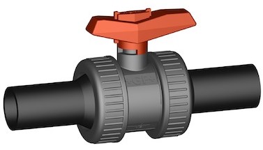 Georg Fischer hand-operated ball valve type 375 PVC-U / PE100-2