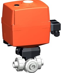Georg Fischer Georg Fischer Elektrisch bediende 3-weg kogelkranen Type 167 PVC-C,