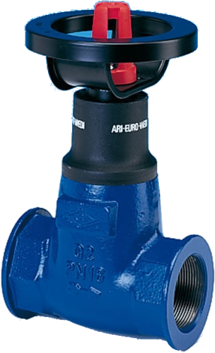 ARI-Armaturen Threaded sockets-Stop valve EURO-WEDI 12.076 1",PN16,EN-JL1040,EPDM-plug