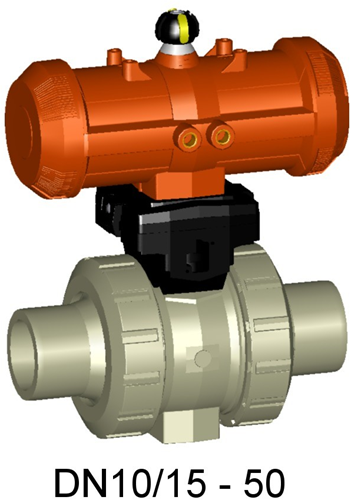 Georg Fischer Kogelkraan 231 PP-H/EPDM d110DN100, stomplaseind IR-Plus dubbelwerkend, 199231881