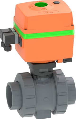 Georg Fischer Kogelkraan 179 PVC-U/FKM d50DN40, Smart Actuator 24V, 199179315