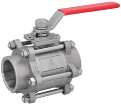 Kugelhahn 21/2NPT, 800 WOG, 1.4408/PTFE, Innengewinde, voller Durchgang, DIN3202-M3