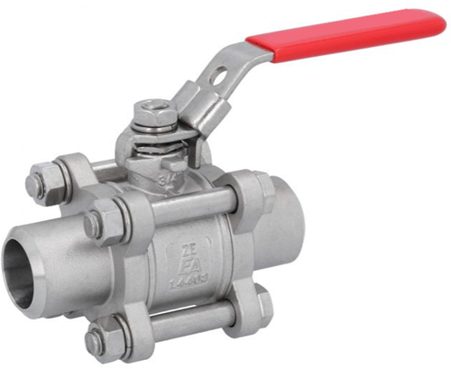 Ball valve DN20, PN64, 1.4408 / PTFE Weld ends, full bore, DIN3202-S13
