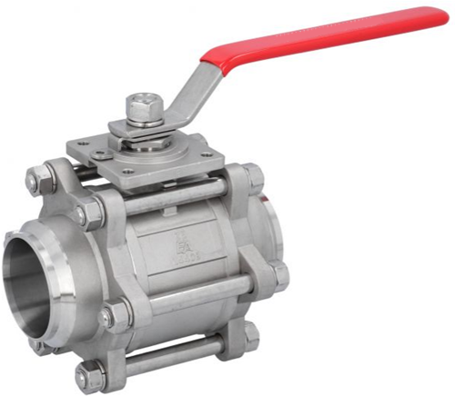 Kogelkraan DN80, PN40, 1.4408 / PTFE, laseinden, volle doorlaat, DIN3202-S13, ZE311069 Ebora