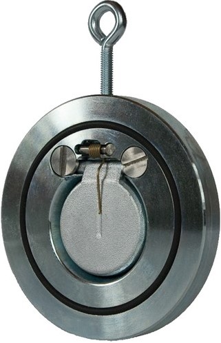 Tussenflens terugslagklep DN100 RVS 1.4408/RVS 1.4581 Viton met RVS 1.4571 veer, 58087093 Ebora